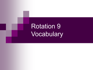 Rotation 9 Vocabulary