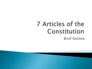 7 Articles of the Constitution