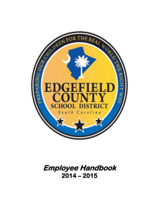 Employee Handbook 2014 - Edgefield County School District