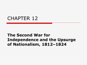 CHAPTER 12 The Second War for Independence and the Upsurge