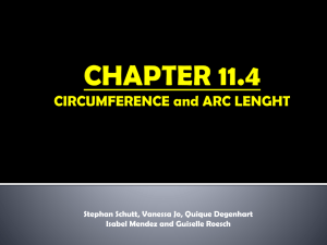 Chapter 11.4 cIRCUMFERENCE AND aRC lENGTH Quique
