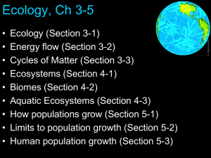 Ch. 3, The Biosphere Overview