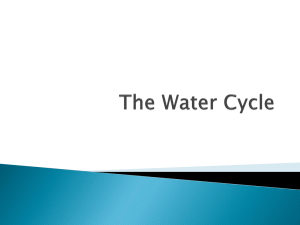 The Water Cycle - ESS415 Task 1B