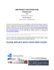 BIM Project Execution Plan Overview