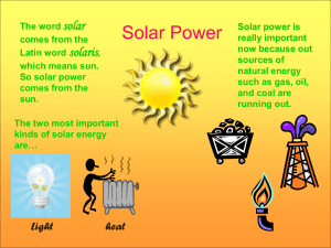 Clare Boone's PowerPoint (Solar Power) 2009