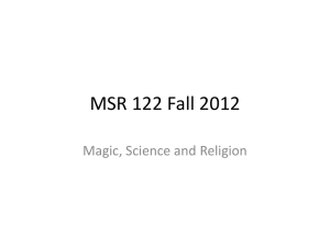 Magic, Science and religion PPT