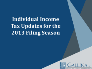 2013 Individual Tax Updates