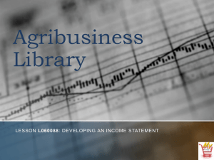 Developing an Income Statement