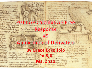 2011 AP Calculus AB Free Response