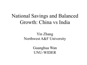 National Savings in China and India