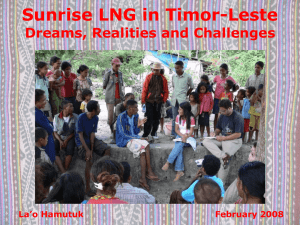 Sunrise LNG in Timor-Leste