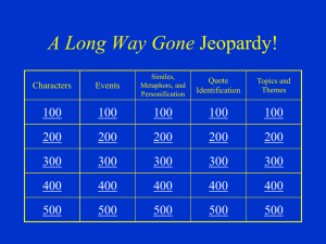 A Long Way Gone Jeopardy Review