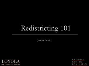 Redistricting 101 - About Redistricting