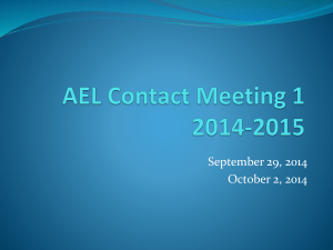 AEL Contact Meeting 1 Powerpoint