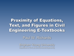 Proximity of Equations, Text, and Figures in Civil Engineering E