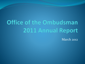 Office of the Ombudsman 2011 Annual Report - CAL