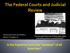 The Federal Courts and Judicial Review