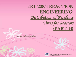 Distribution Of Residence Time for Reactors_PART B