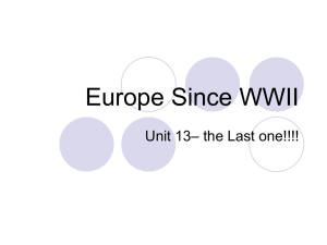 Europe since WWII ppt