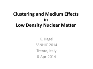 Clustering and Medium Effects in Low Density Nuclear Matter