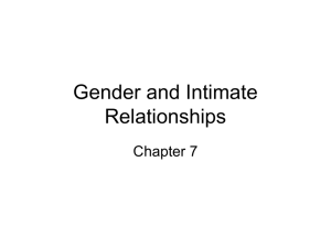 Gender and Intimate Relationships