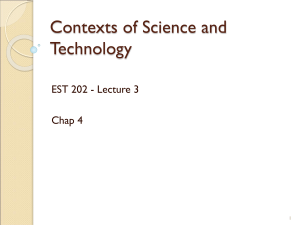 Contexts of Science and Technology