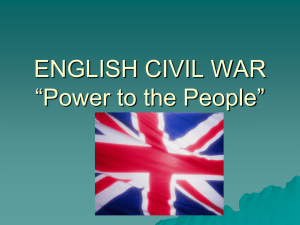ENGLISH CIVIL WAR *Power to the People*
