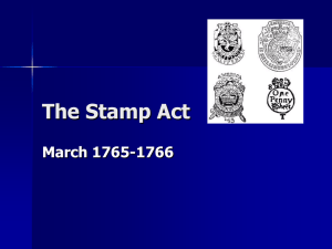 The Stamp Act (1765)