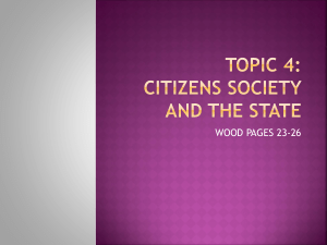 TOPIC 4: CITIZENS SOCIETY AND THE STATE