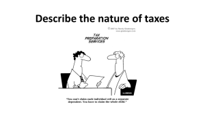 Describe the nature of taxes