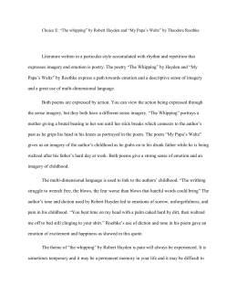 critical essay on my papa waltz critical essay on my papa waltz