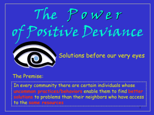 The Six Ds of Positive Deviance Approach
