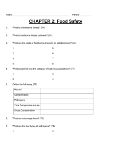 CHAPTER 2: Food Safety