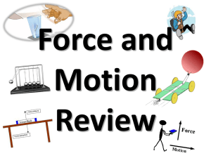 Force and Motion Review
