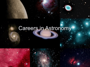 Presentation about Careers in Astronomy