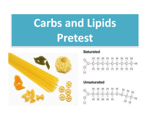 Carbs and Lipids pretest