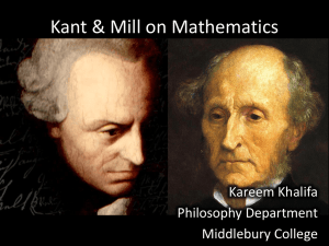 Kant & Mill on Mathematics