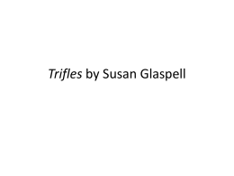 Susan glaspell essay