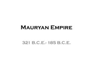 Mauryan Empire - Great Valley School District