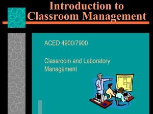 PowerPoint 0.2--Introduction to Classroom Management