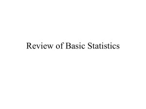 Review of Basic Statistics
