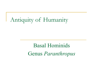 Antiquity of Humanity: Perspectives on Human Origins