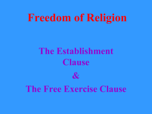 Freedom of Religion - Mrs. Wharton's Wiki
