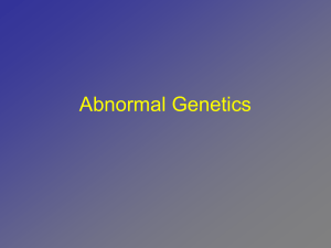 2. Abnormal Genetics