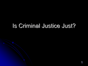 Is Criminal Justice Just?