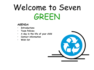 PowerPoint Presentation - Welcome to Seven GREEN