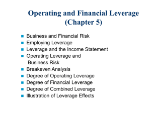 Chapter 12 - Capital Structure and Leverage