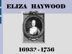 Eliza Haywood's