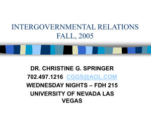 intergovernmental relations fall, 2005