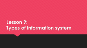 Lesson 1: Types of information